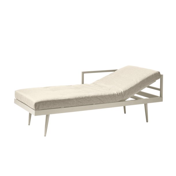 Solseng med gr� hynde og aluminiumsstel! Model: Rio. Valg mellem Sand/beige el. gr�