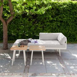 Solseng med gr� hynde og aluminiumsstel! Model: Rio. Valg mellem Sand/beige el. gr�