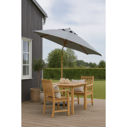 Olefin parasol -  2,5 meter - vlg farve - Vandtt + Dug har UV50+ solbeskyttelse. Model: Cannes