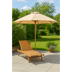 Olefin parasol -  2,5 meter - vlg farve - Vandtt + Dug har UV50+ solbeskyttelse. Model: Cannes