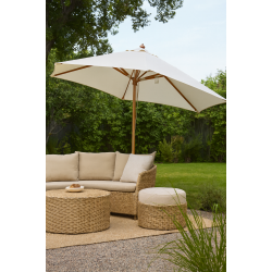 Olefin parasoll -  3 meter runt. Vlj en frg! - Vattentt + Dug har UV50+ solskydd. Modell: Cannes