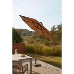 Lux parasoll storlek  3 m. Med OLEFIN duk - Vattentt + Dug har UV50+ solskydd. Modell: Cannes