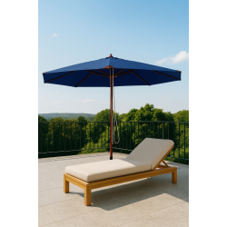 Parasol m/ Tilt - : 3 m. Vlg farve - Vandtt + Dug har UV30+ solbeskyttelse. Model: Milano