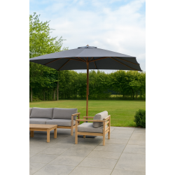 Luxparasoll fyrkantigt Str. 3x3M. Vlj frg - Vattentt + Dug har UV30+ solskydd. Modell: Milano