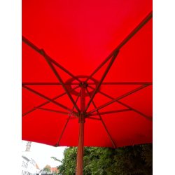 100 % vandtt Parasol m/2-delt stok. : 3M.  Vlg farve + Dug har UV30+ solbeskyttelse. Model: Nice