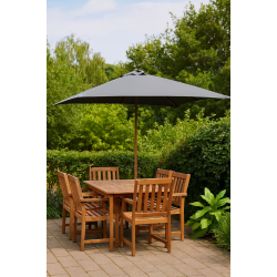 Parasoll str. 3x3 meter -  Vlj frg - Vattentt + Dug har UV30+ solskydd. Modell: Nice