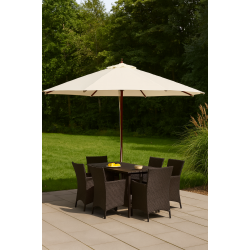 Chicago Lux Parasoll  4 meter - vlj frg - Vattentt + Dug har UV30+ solskydd. Modell: Chicago