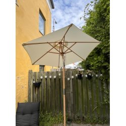 Vandtt Venedig parasol - : 1,8 med bambus stok - Dug har UV30+ solbeskyttelse