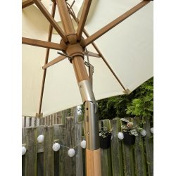 Vandtt Venedig parasol - : 1,8 med bambus stok - Dug har UV30+ solbeskyttelse