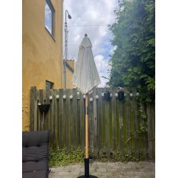 Vandtt Venedig parasol - : 1,8 med bambus stok - Dug har UV30+ solbeskyttelse