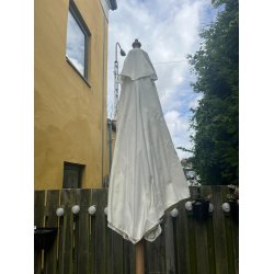 Vandtt Venedig parasol - : 1,8 med bambus stok - Dug har UV30+ solbeskyttelse