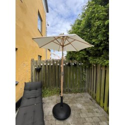 Vandtt Venedig parasol - : 1,8 med bambus stok - Dug har UV30+ solbeskyttelse