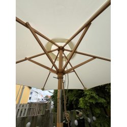Vandtt Venedig parasol - : 1,8 med bambus stok - Dug har UV30+ solbeskyttelse