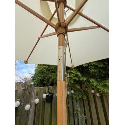 Vandtt Venedig parasol - : 1,8 med bambus stok - Dug har UV30+ solbeskyttelse