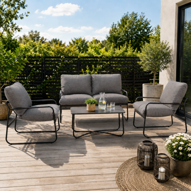 Saksild lounges�t - Elegant ENVY lounges�t til 4 personer i st�l med vandafvisende tykke All-Weather hynder