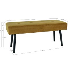 Retro bnk/sengeskammel i velour/fljl eller stof. model Skiby - vlg farve