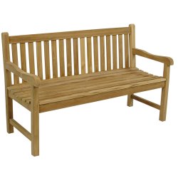 Havebnk. 3 personers 150 cm. Silver teak. Java