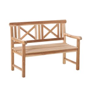 Teak bnk til 2 Personers. Model: Lnstrup Bnk 120 cm.
