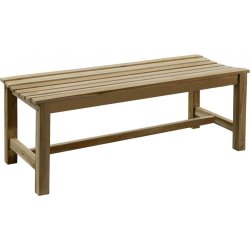 Havebnk/vaskebnk uden ryg i kvalitets teak tr - 120 cm