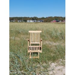 Solstol i teak - Nova. Inkl. fotpall och 4 olika rygginstllningar