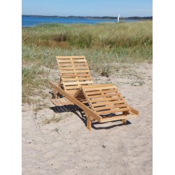 Solstol Java i silverteak. Med hjul och avtagbar drinkbricka. Ltt att kra.