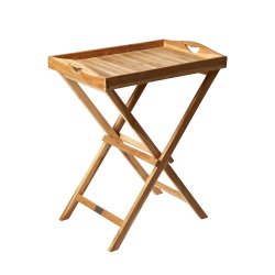 Brickbord med avtagbar bricka i teak