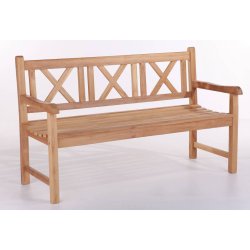 Trdgrdsbnk fr 3 personer i hgkvalitativ teakmodell: Lnstrup