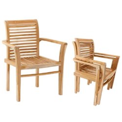 Stort havem�bels�t i silver teak med ovalt udtr�ksbord (6pers) Model: Bounty/Lombok