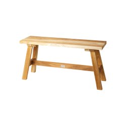 Stilren teakb�nk til entr�en eller til brug p� terrassen eller haven. M�l 90x25xH�jde 45 cm
