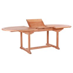 Elegant Teak Ovalt Udtrksbord  Fleksibel Stil til Dit Hjem (120-170 cm)