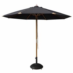 Parasol : 3 m. Stok: TEAK LOOK - Vandtt + Dug har UV50+ solbeskyttelse - Vlg farve. Model: Capri