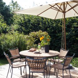 MEGA Lux Parasol - Rekt. - 3 x 4 m -  Olefn dug har UV50+ solbeskyttelse. Model: Napoli