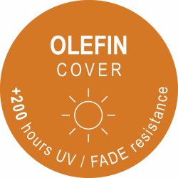 MEGA olefin Parasol  4,0 meter - Vandtt + Dug har UV50+ solbeskyttelse - Vlg farve. Model: Lazio