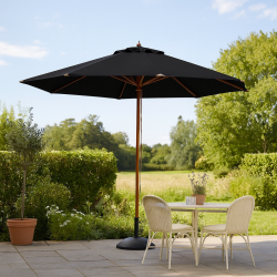 MEGA olefin Parasol  4,0 meter - Vandtt + Dug har UV50+ solbeskyttelse - Vlg farve. Model: Lazio