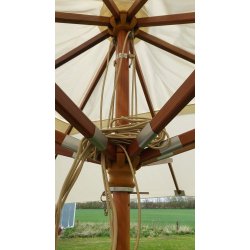 MEGA PARASOL! Str.  4x4m - + dug har UV50+ solbeskyttelse - Model: Houston