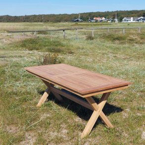 Californien havebord - gold teak str. 90x200 cm. 6-8 pers.