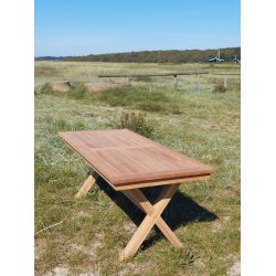 Californien havebord - gold teak str. 90x200 cm. 6-8 pers.