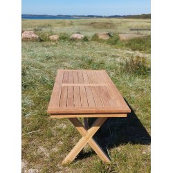 Californien havebord - gold teak str. 90x200 cm. 6-8 pers.