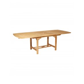Boston gold teak udtrksbord 4-8 personer. Str. 90x150-200 cm.