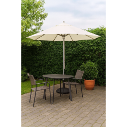 Off White Parasol OLEFIN  3,3 m - Vandtt + Dug har UV50+ solbeskyttelse - Vlg farve. Model: Royal