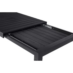  Johannes Havebord til 8-10 personer. sort UV-beskyttet nonwood og alu. Vlg farve.