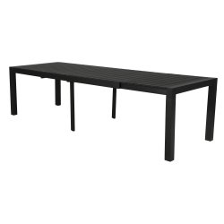 GIGA havebord MED Plads til 16 personer. - 100 % vedligeholdelsesfrit sort UV-beskyttet nonwood. MODEL: TORINO