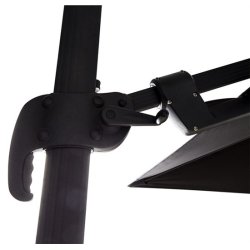 Lyxigt hngparasoll med fot, lutningsfunktion och 360 rotationssystem - Modell: Andreas - 3X3M