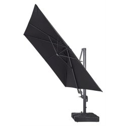 Lyxigt hngparasoll med fot, lutningsfunktion och 360 rotationssystem - Modell: Andreas - 3X3M