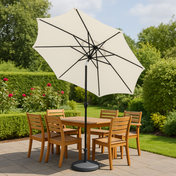 Parasol med krank og tilt str.  3 M.  - Model: Felix - Vlg farven p stoffet