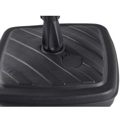 Underhllsfri svart parasollfot i plast, 15L behllare - Modell: Bente