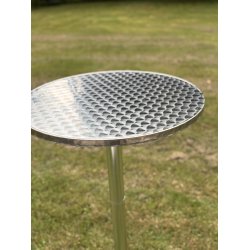 Lkkert cafe/barbord. 60. Lavet i alu look. Med justerbar hjde 70 eller 110 cm.