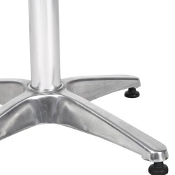 Lkkert cafe/barbord. 60. Lavet i alu look. Med justerbar hjde 70 eller 110 cm.