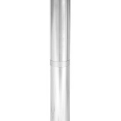 Lkkert cafe/barbord. 60. Lavet i alu look. Med justerbar hjde 70 eller 110 cm.