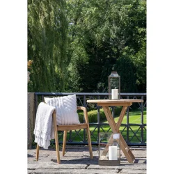 Glaslanterne med antik messing design til indendrs og udendrs brug